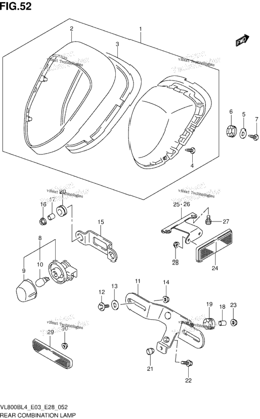 Rear Combination Lamp (Vl800bl4 E03)