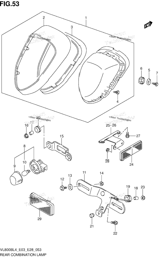 Rear Combination Lamp (Vl800bl4 E28)