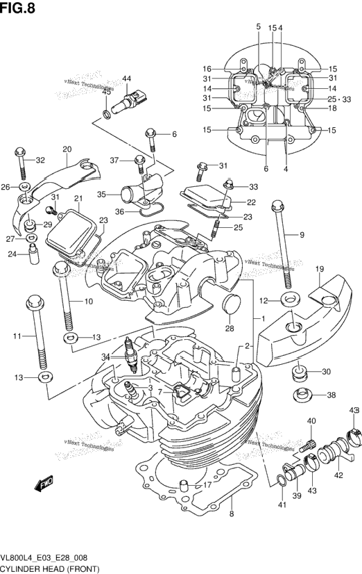 Cylinder Head (Front) (Vl800tl4 E03)