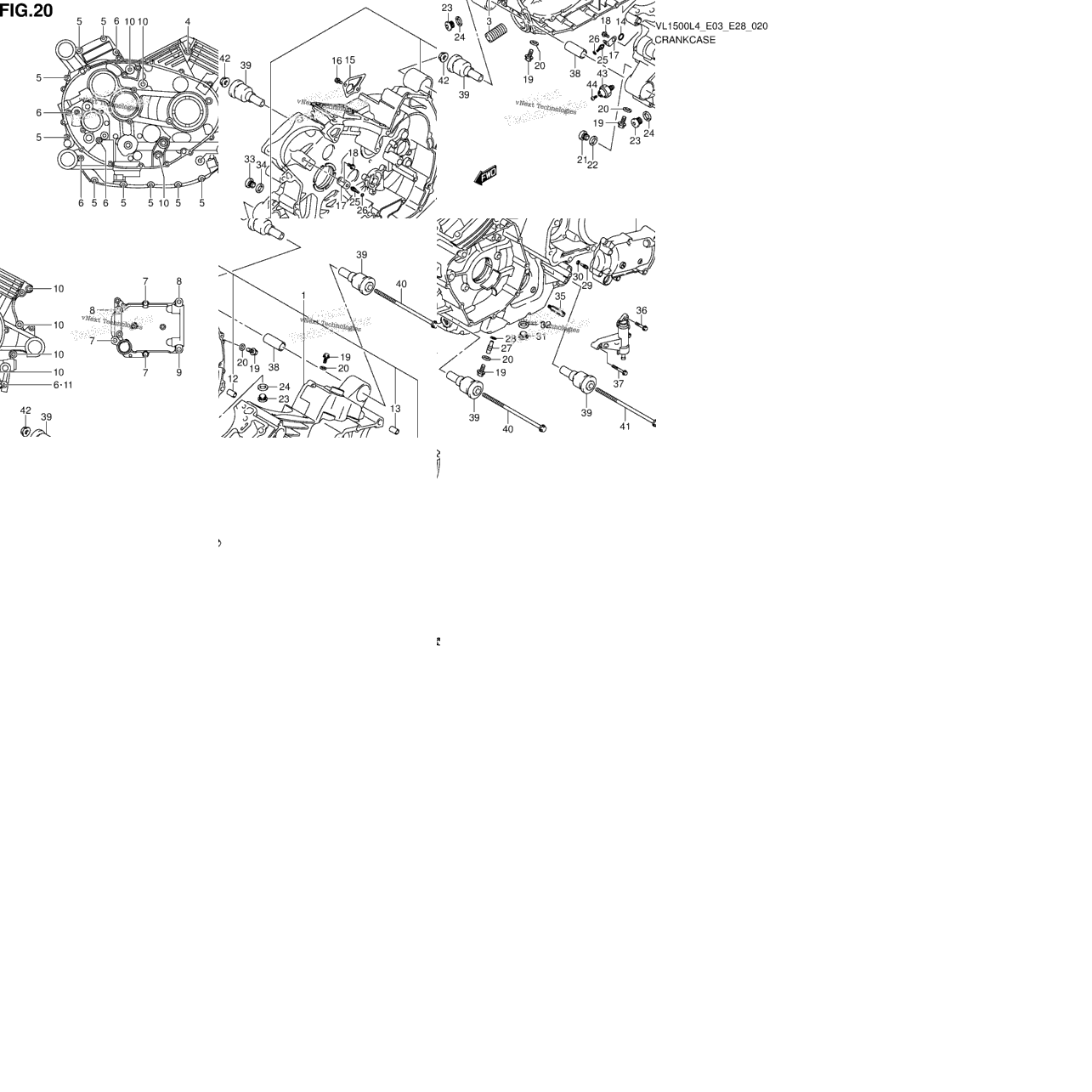 Crankcase (Vl1500l4 E03)