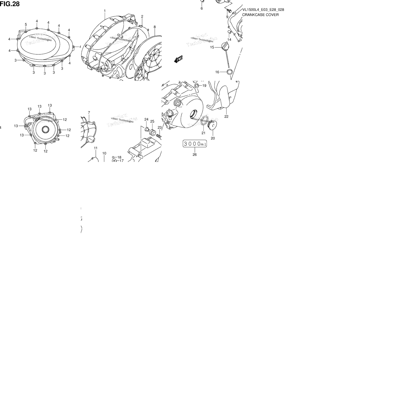 Crankcase Cover (Vl1500l4 E33)