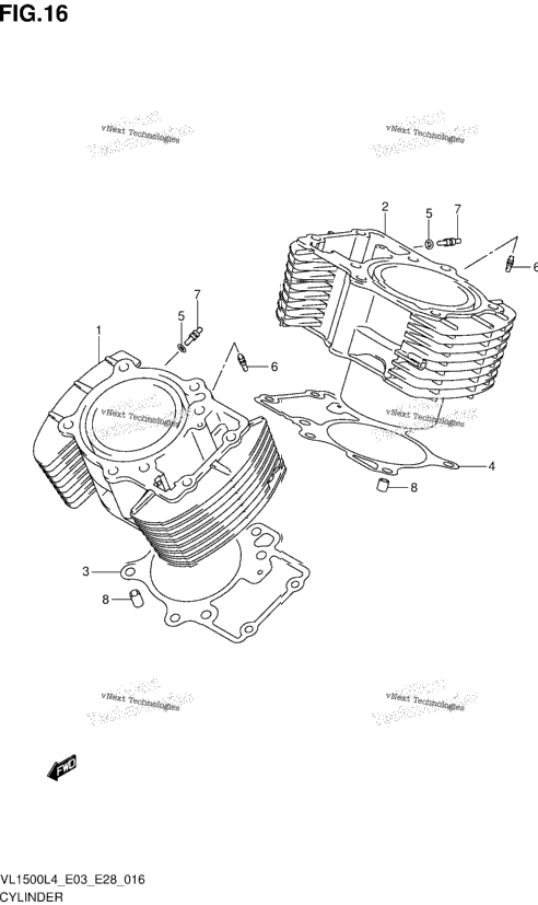 Cylinder (Vl1500l4 E33)
