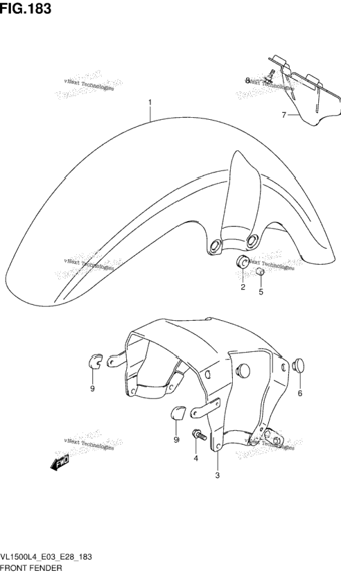Front Fender (Vl1500bl4 E28)