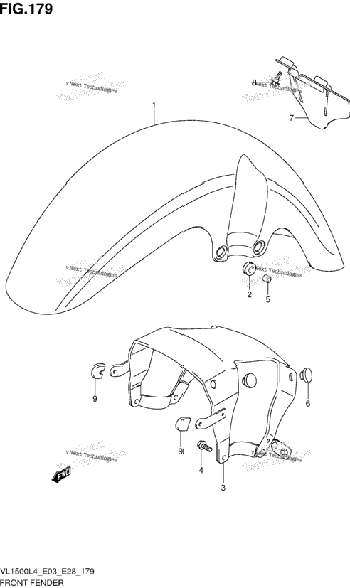 Front Fender (Vl1500l4 E03)