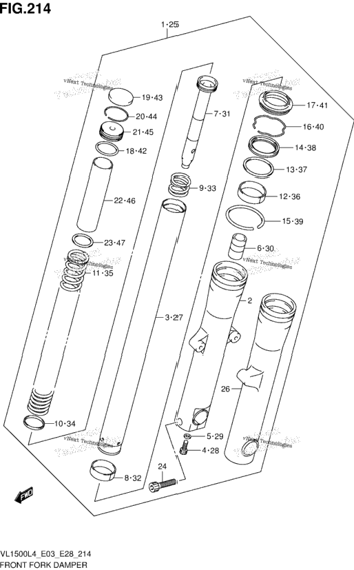 Front Fork Damper (Vl1500bl4 E28)