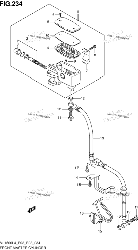Front Master Cylinder (Vl1500l4 E03)