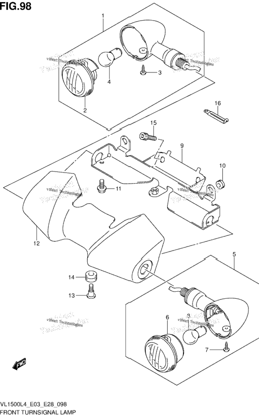 Front Turnsignal Lamp (Vl1500l4 E33)