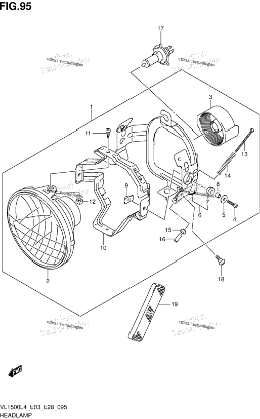 Headlamp (Vl1500bl4 E33)
