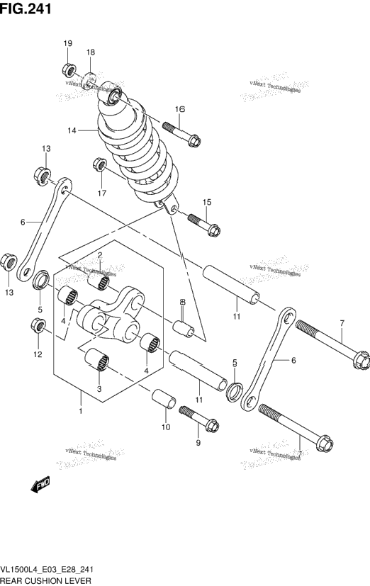 Rear Cushion Lever (Vl1500l4 E03)