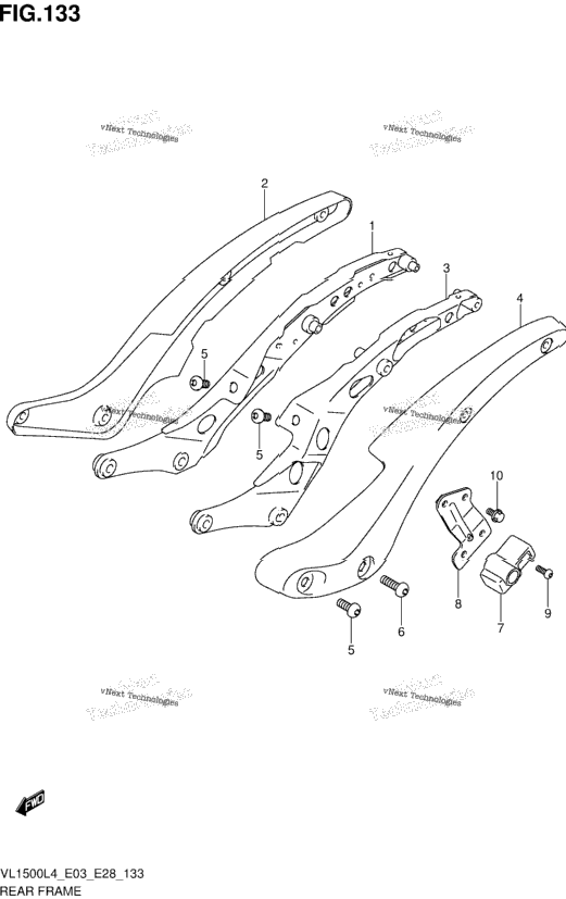 Rear Frame (Vl1500l4 E03)