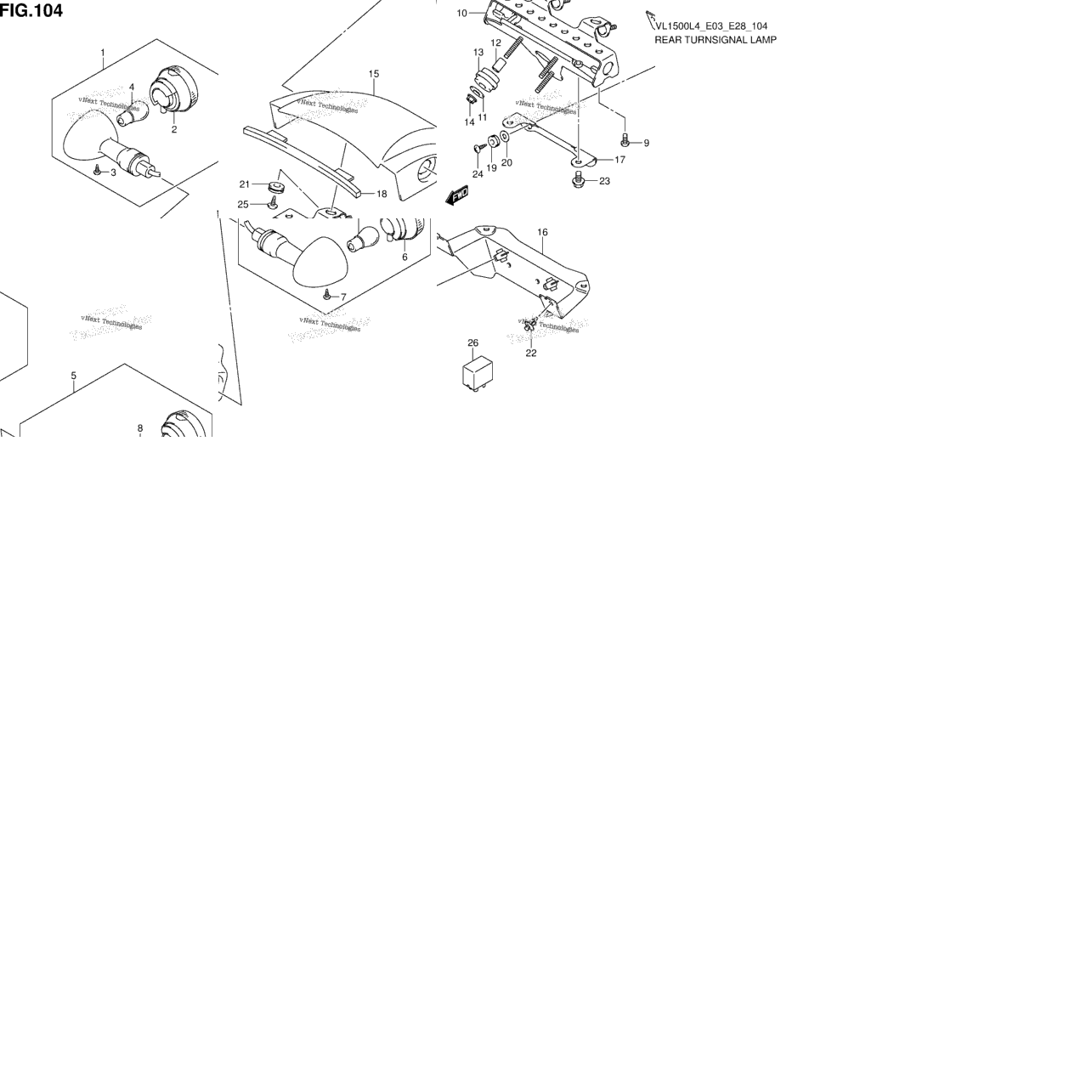 Rear Turnsignal Lamp (Vl1500l4 E33)