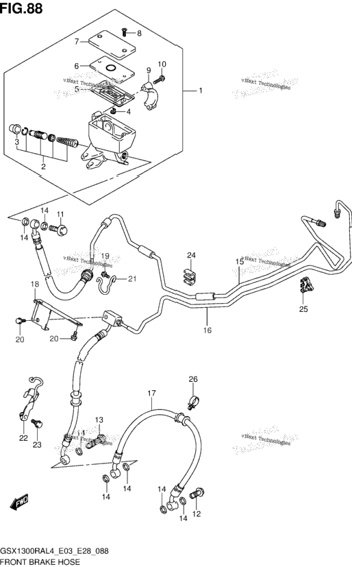 Front Brake Hose (Gsx1300ral4 E03)