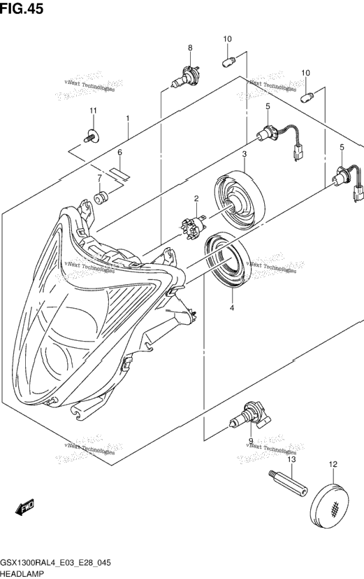 Headlamp (Gsx1300ral4 E33)