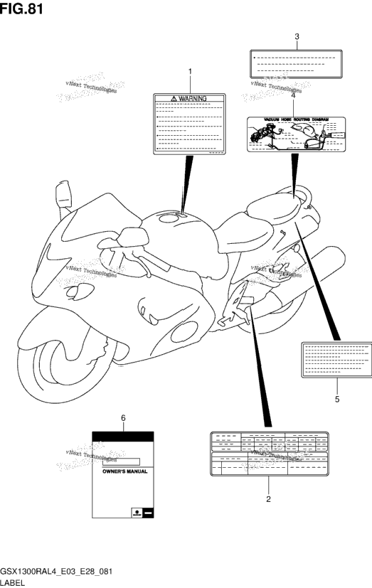 Label (Gsx1300ral4 E33)