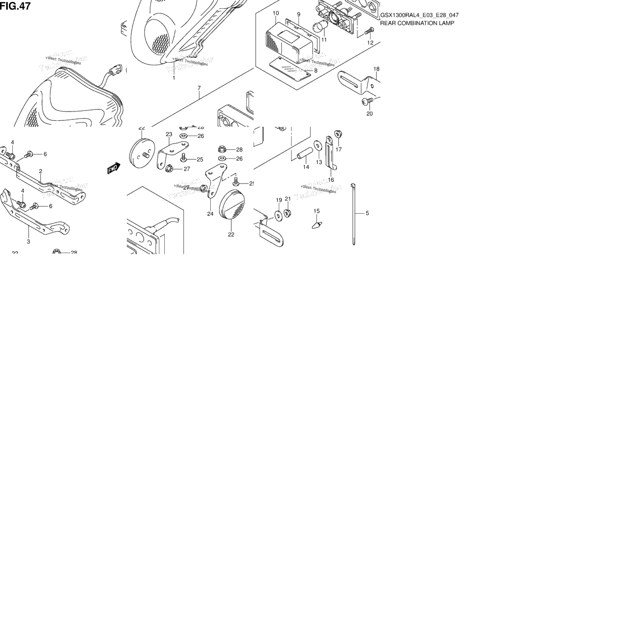 Rear Combination Lamp (Gsx1300ral4 E03)