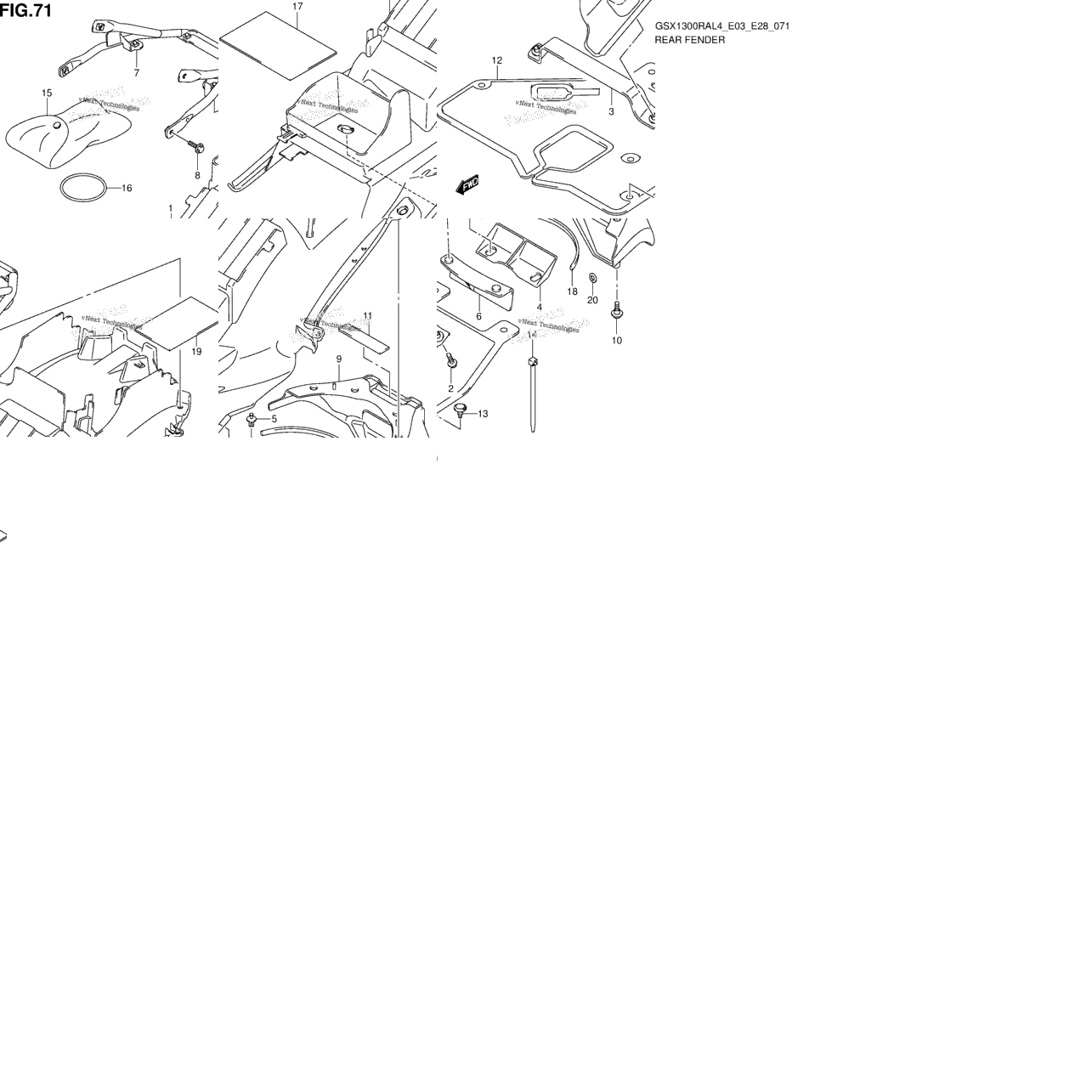Rear Fender (Gsx1300ral4 E03)