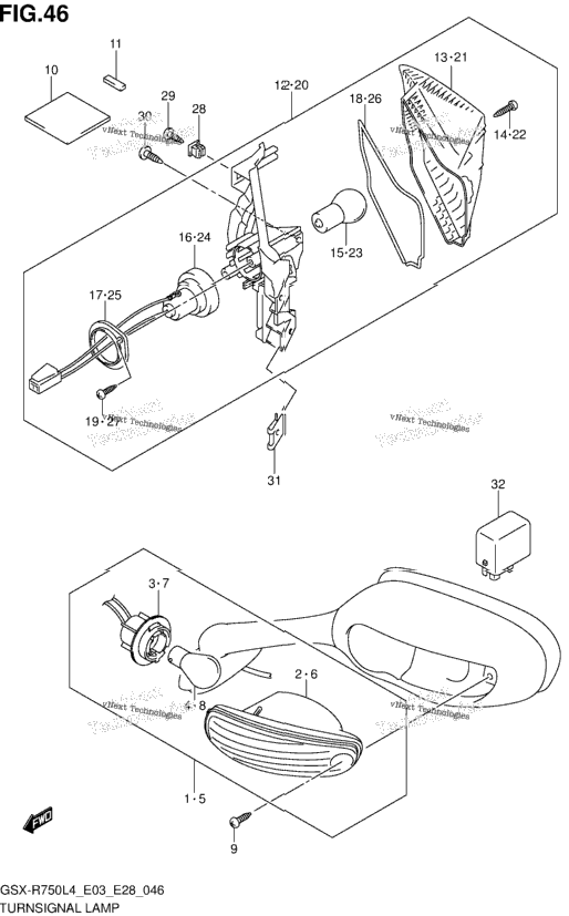 Turnsignal Lamp (Gsx-R750l4 E33)