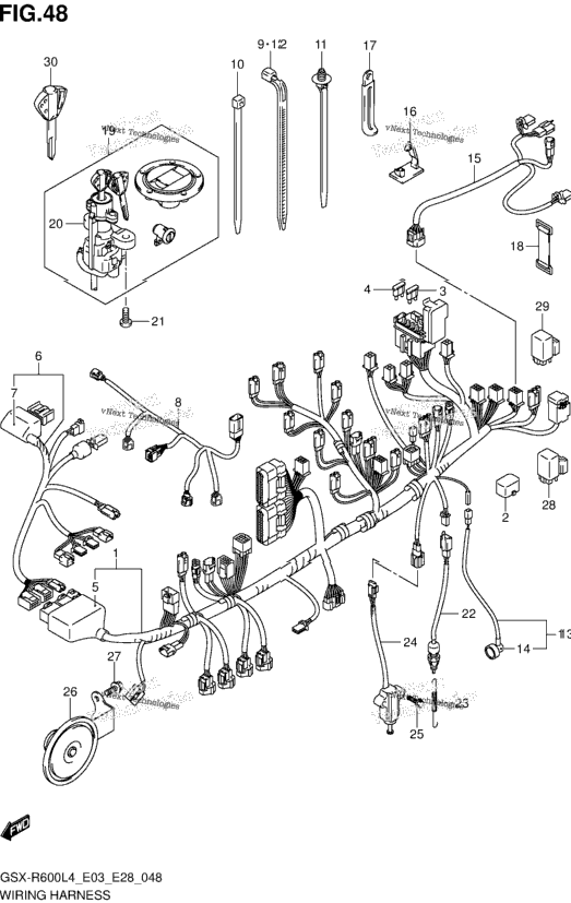 Wiring Harness (Gsx-R600l4 E28)
