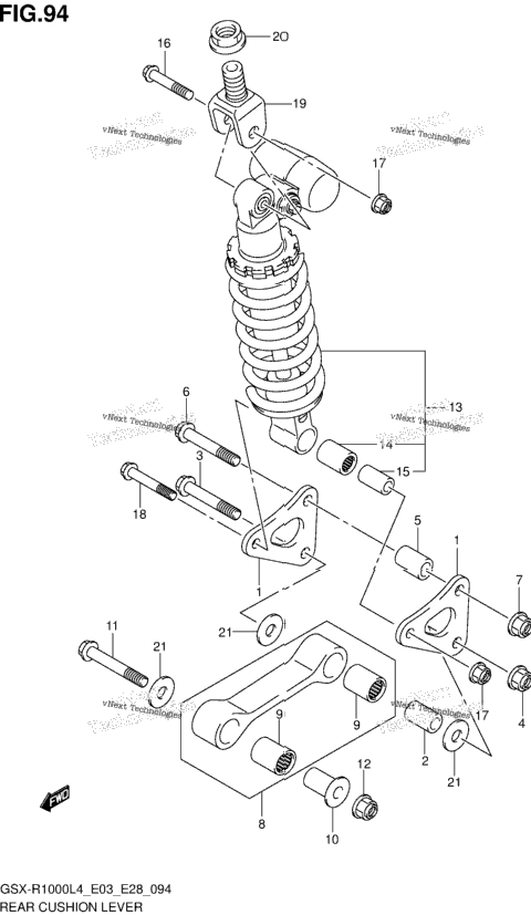 Rear Cushion Lever (Gsx-R1000l4 E03)