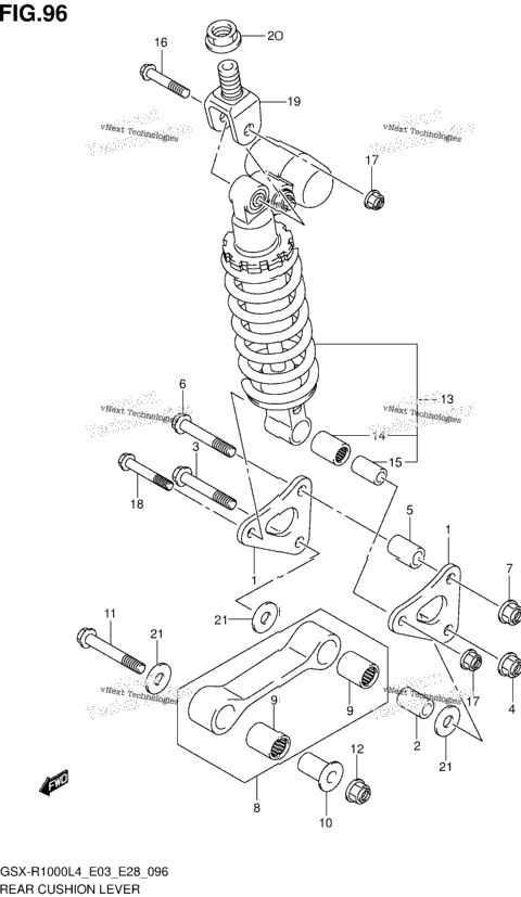 Rear Cushion Lever (Gsx-R1000l4 E33)