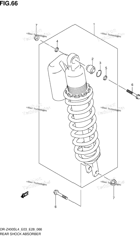 Rear Shock Absorber (Dr-Z400sl4 E28)
