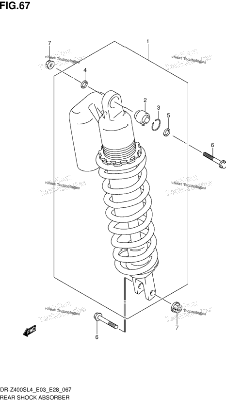 Rear Shock Absorber (Dr-Z400sl4 E33)