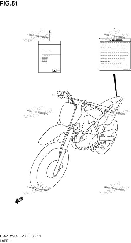 Label (Dr-Z125ll4 E28)