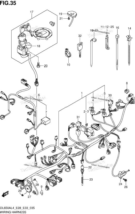 Wiring Harness (Dl650al4 E33)