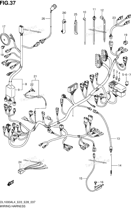 Wiring Harness (Dl1000al4 E28)