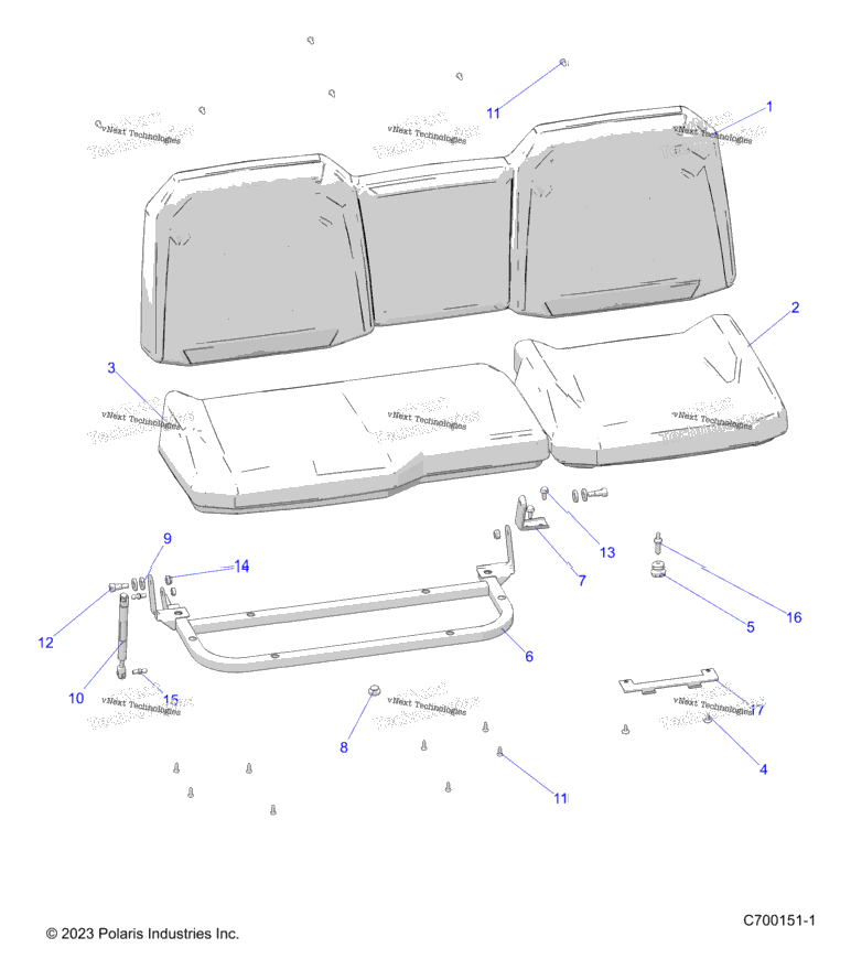 Body, Seat Asm. Rear
