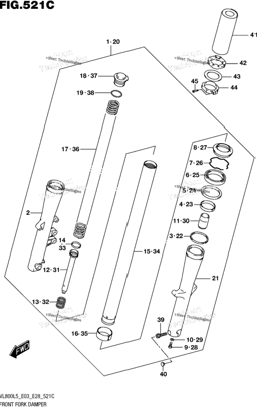 Front Fork Damper (Vl800tl5 E03)