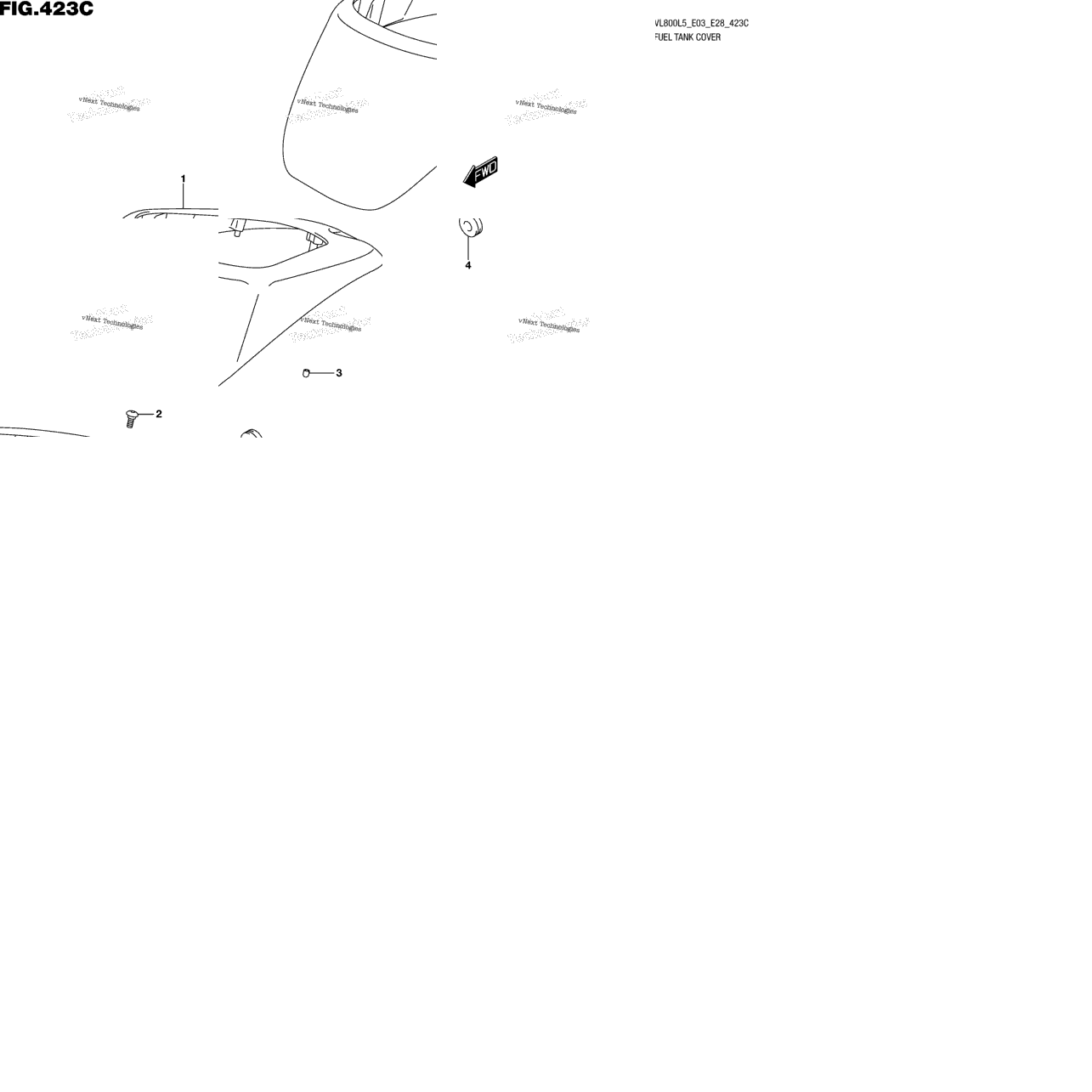 Fuel Tank Cover (Vl800tl5 E03)