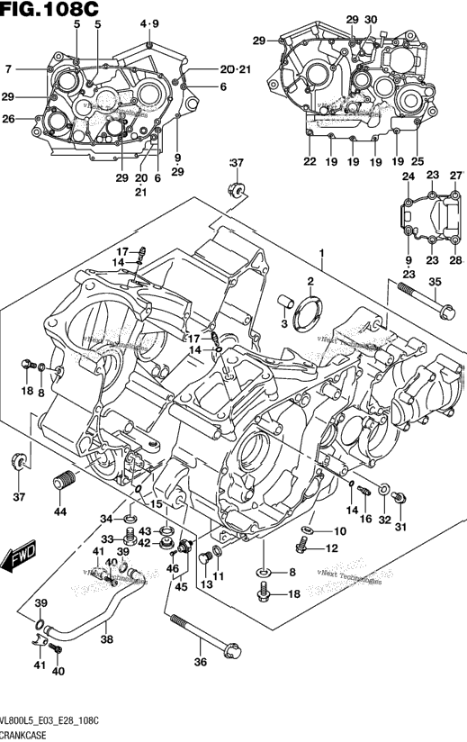 Crankcase (Vl800tl5 E03)
