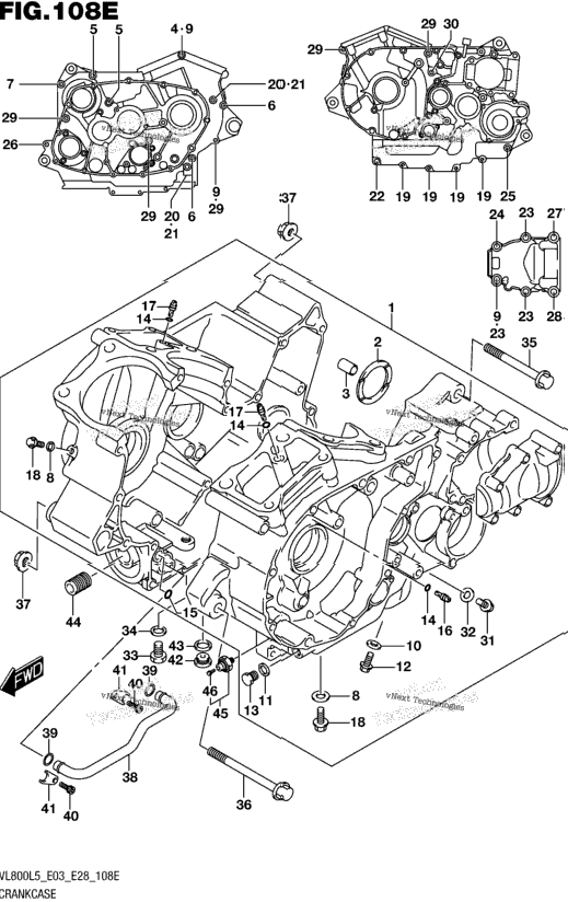 Crankcase (Vl800tl5 E33)