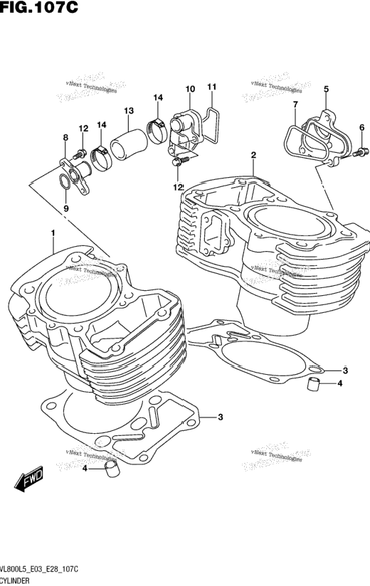 Cylinder (Vl800tl5 E03)