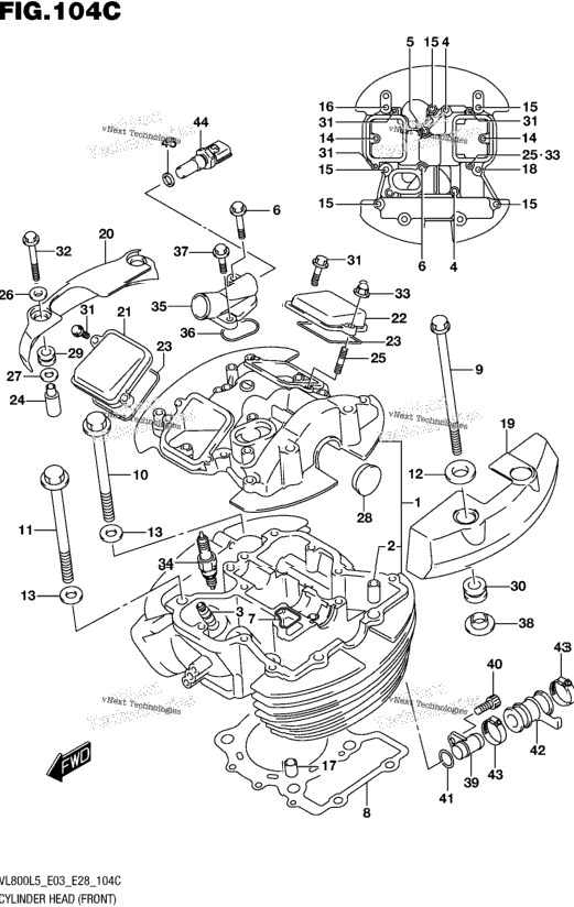Cylinder Head (Front) (Vl800tl5 E03)