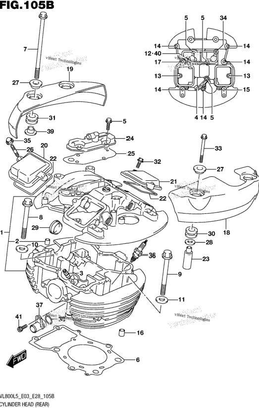 Cylinder Head (Rear) (Vl800l5 E33)