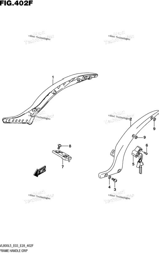 Frame Handle Grip (Vl800bl5 E28)