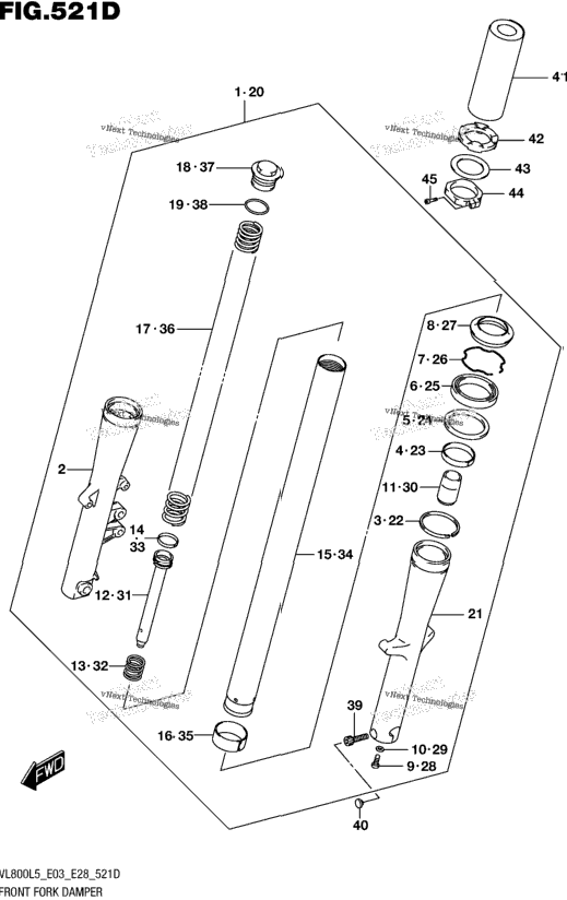 Front Fork Damper (Vl800tl5 E28)