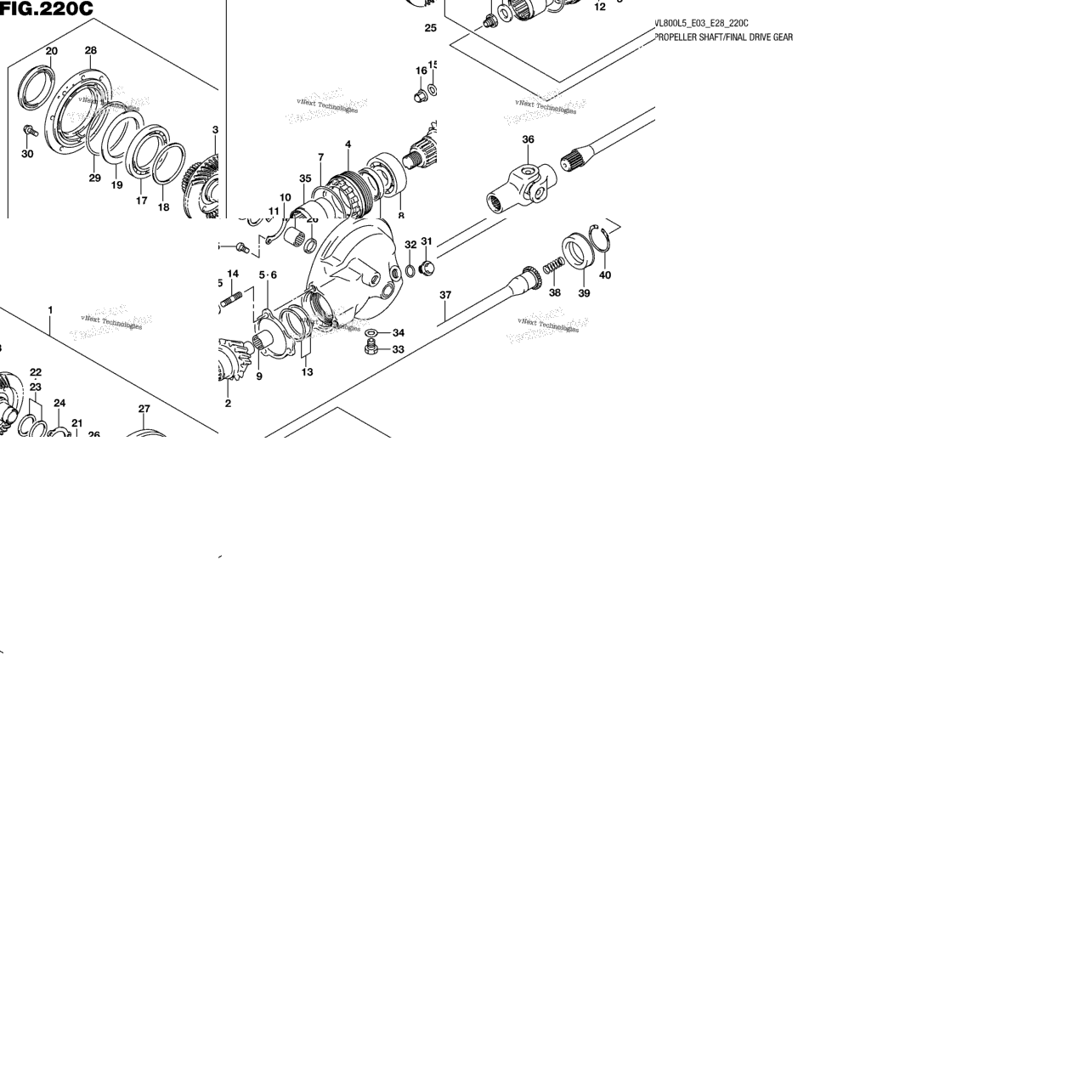 Propeller Shaft/Final Drive Gear (Vl800tl5 E03)