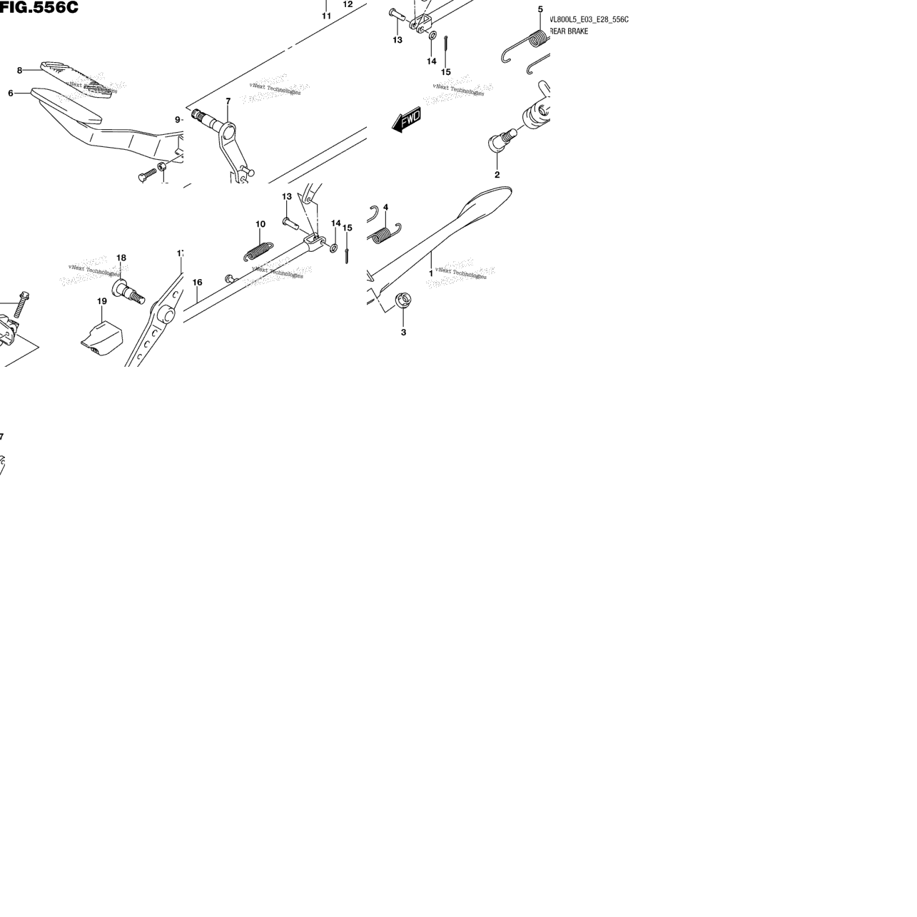 Rear Brake (Vl800tl5 E03)