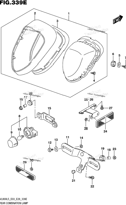 Rear Combination Lamp (Vl800tl5 E33)