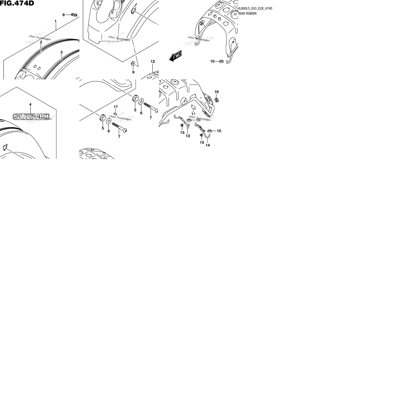 Rear Fender (Vl800tl5 E28)