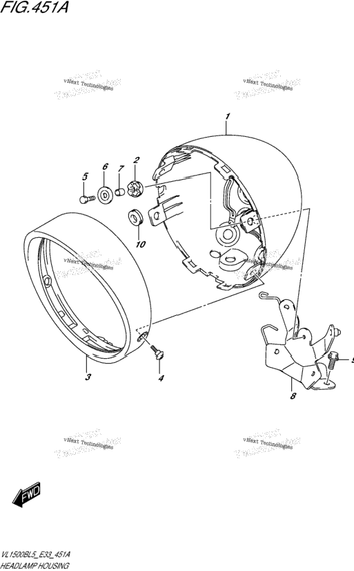 Headlamp Housing