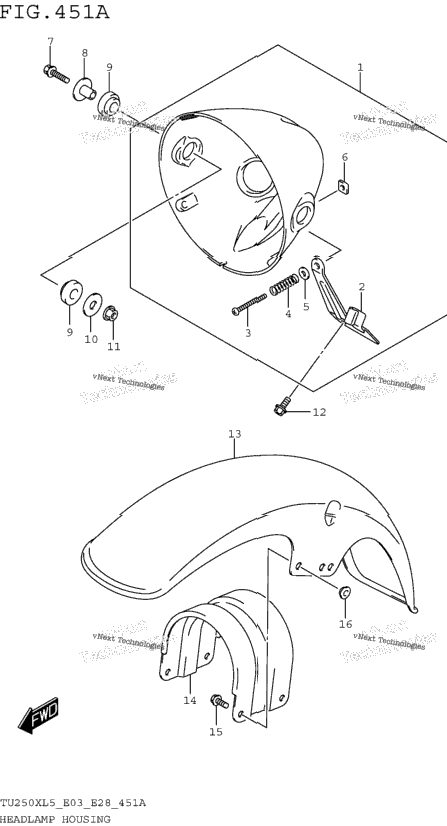 Headlamp Housing