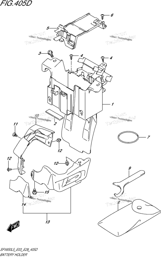 Battery Holder (Sfv650al5 E28)