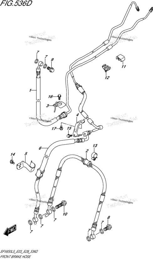 Front Brake Hose (Sfv650al5 E28)