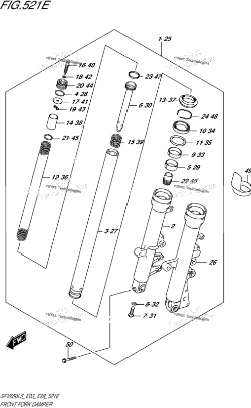 Front Fork Damper (Sfv650al5 E33)