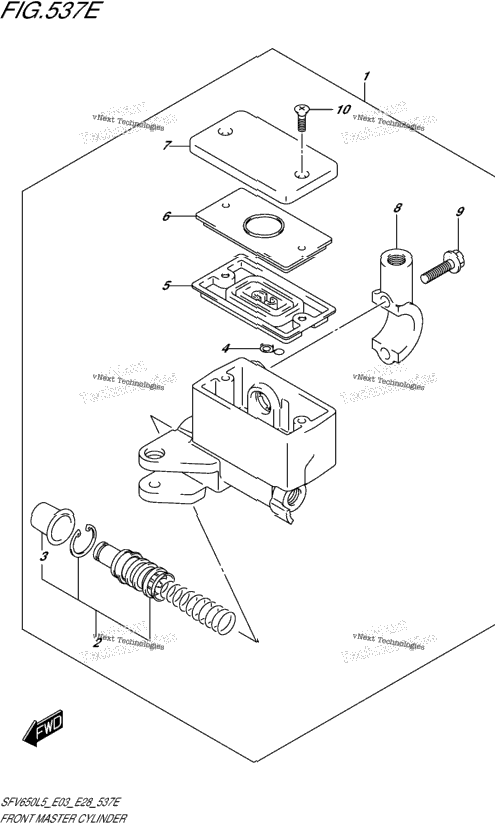 Front Master Cylinder (Sfv650al5 E33)