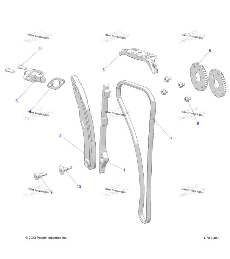 Engine, Cam Chain And Tensioner